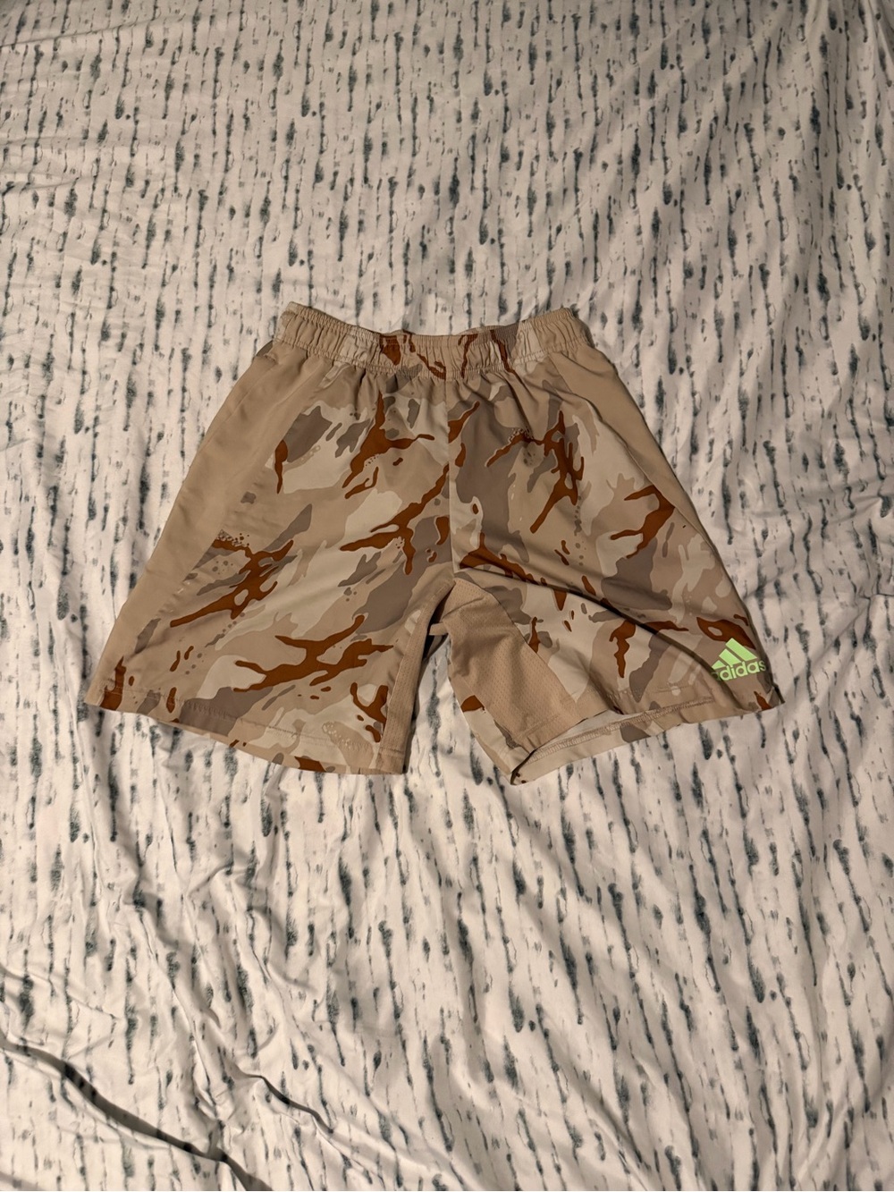 adidas Men’s Desert Camo Swim Trunks in Tan & Brown